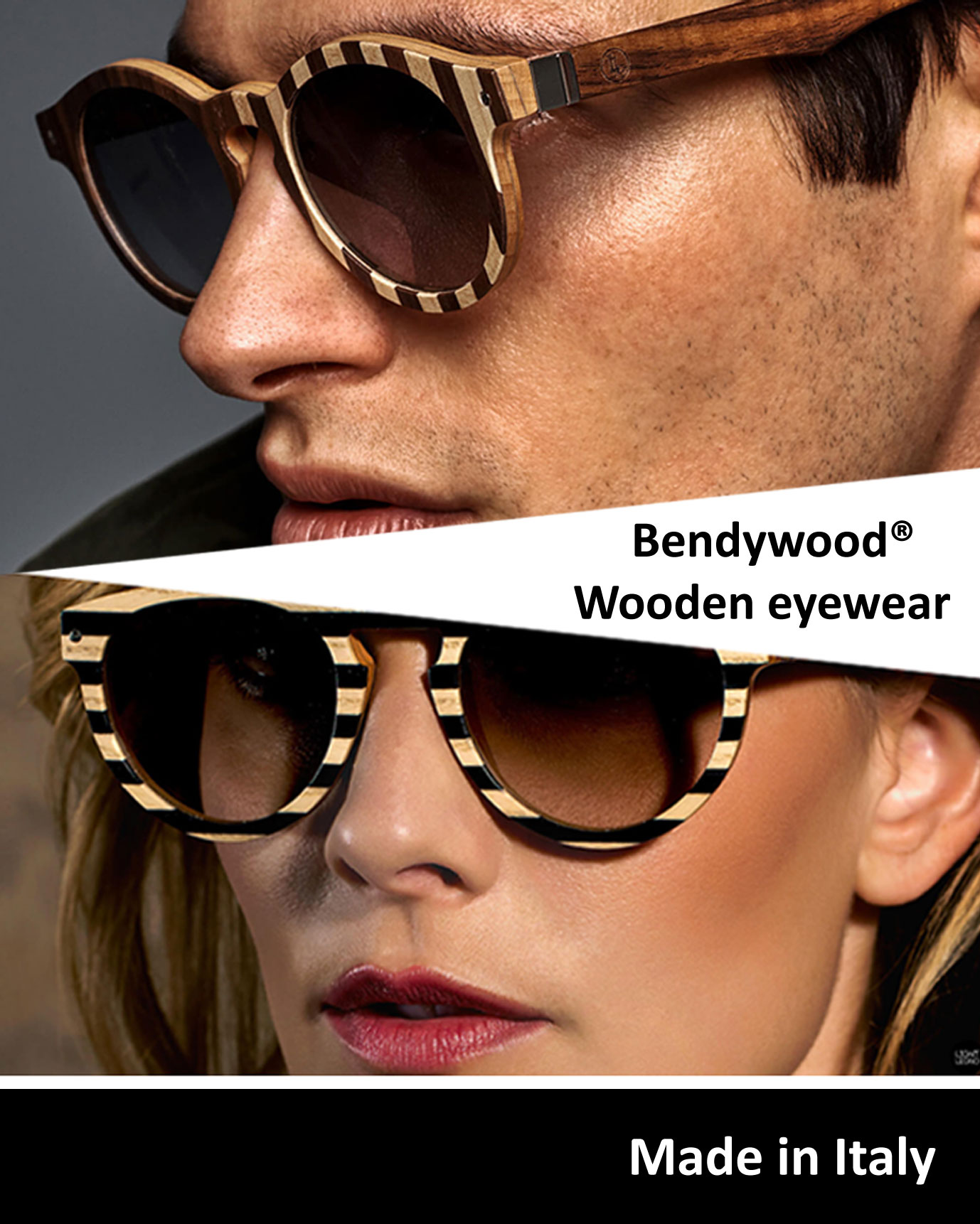 Occhiali in Bendywood® - Made in Italy - Realizzati a mano - Massima qualità